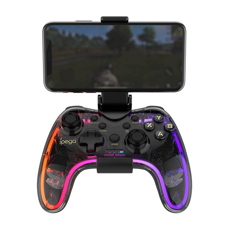 Gamepad wireless Bluetooth 5.0, suport telefon, Android/iOS/Windows, functie TURBO, iluminare RGB - imagine 9